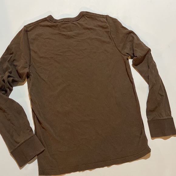 ABERCROMBIE AND FITCH MUSCLE LONG SLEEVE SHIRT BROWN LARGE - Picture 7 of 7